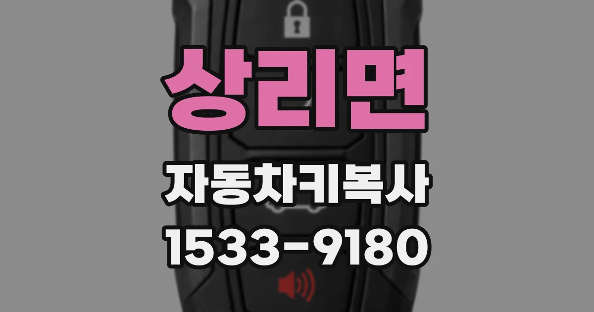 상리면 자동차키복사