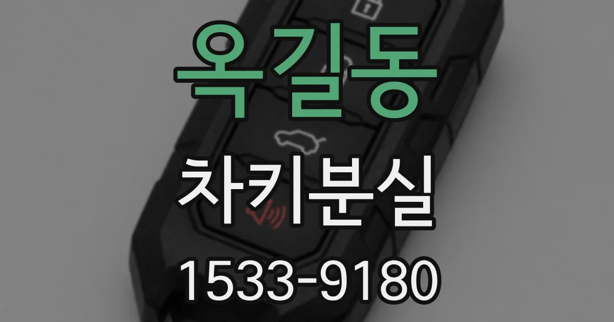 옥길동 차키분실