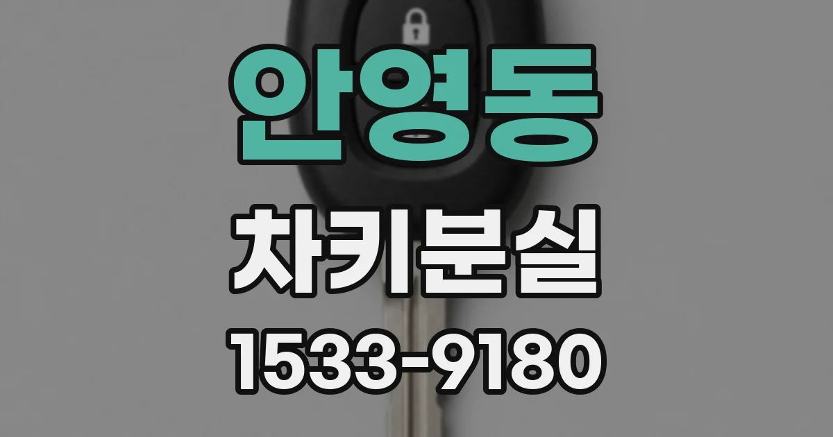 안영동 차키분실