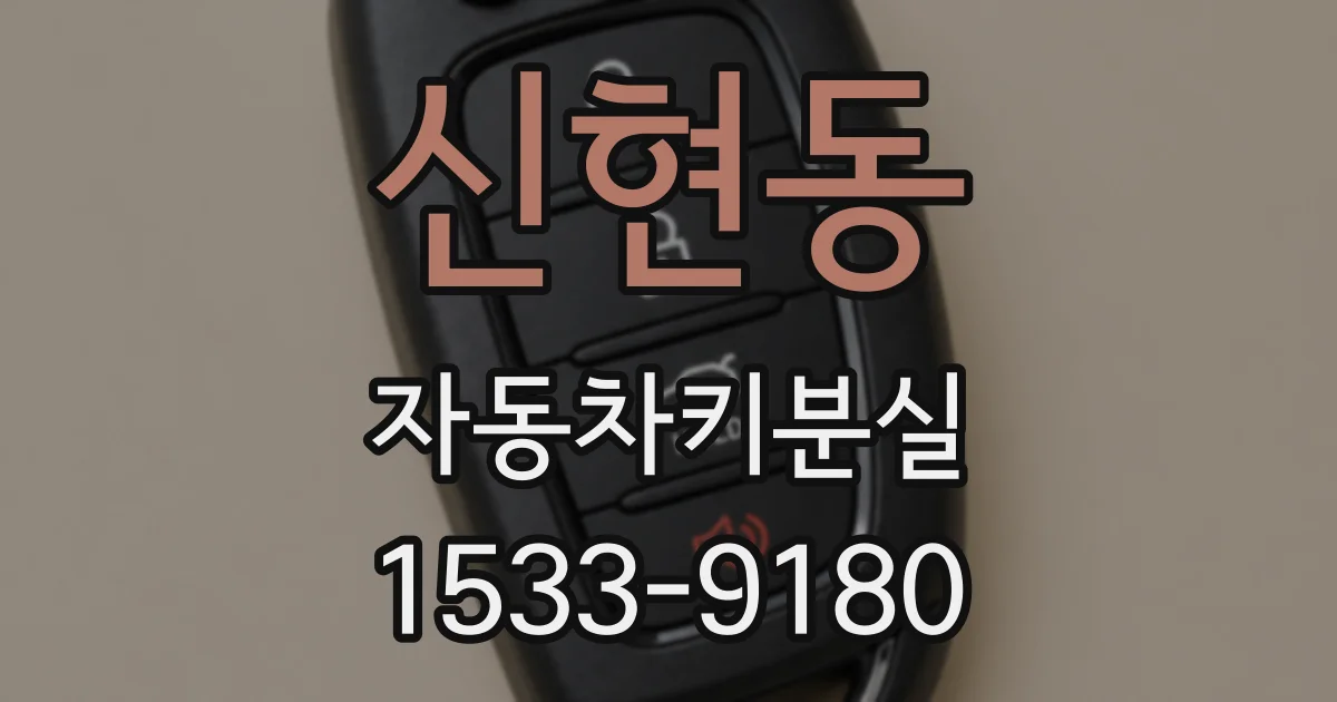 신현동 자동차키분실
