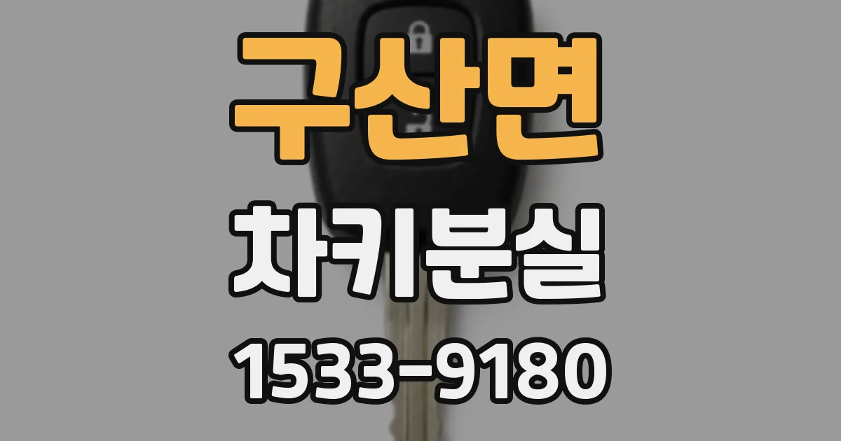 구산면 차키분실