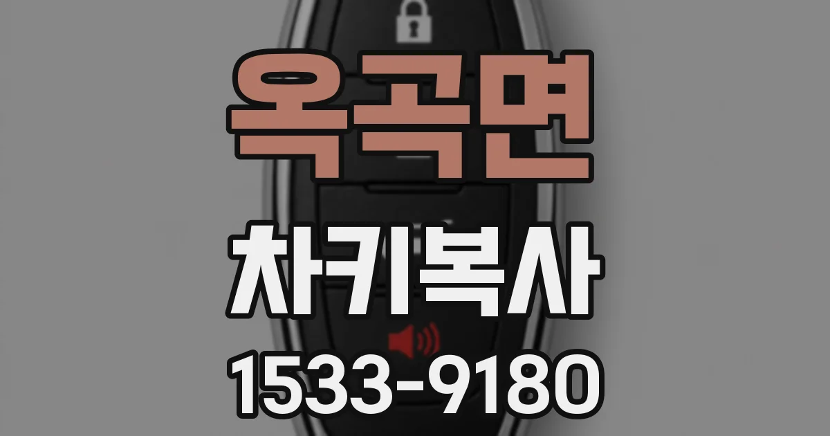 옥곡면 차키복사