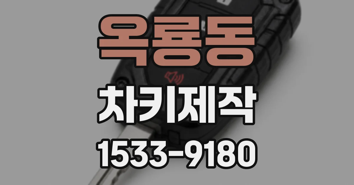 옥룡동 차키제작
