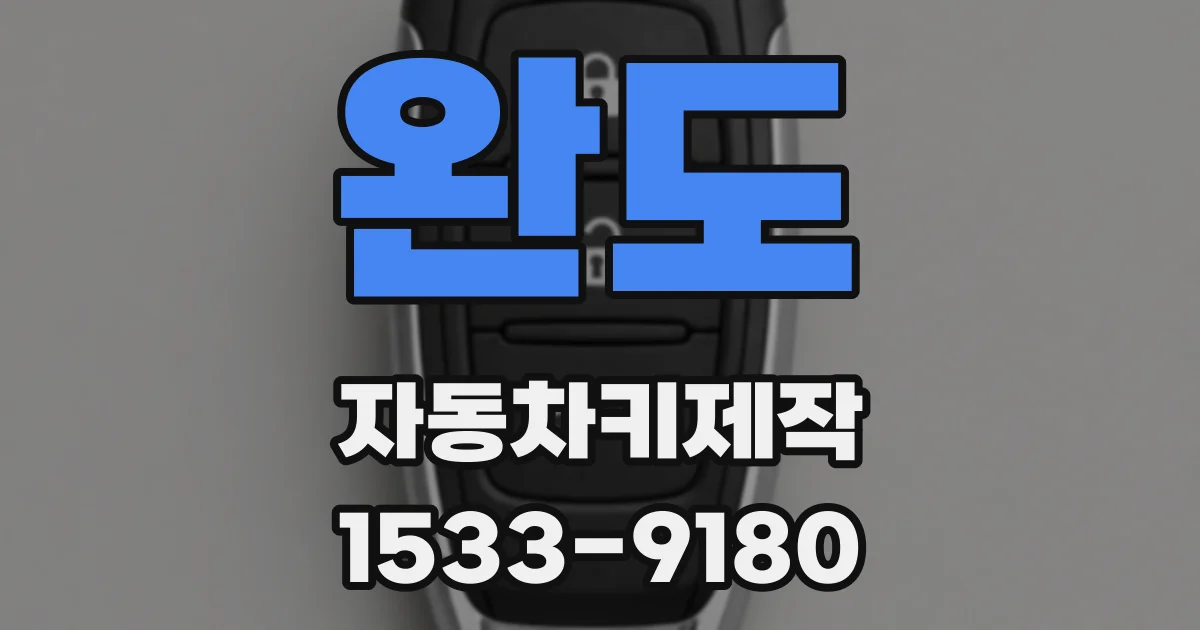 완도 자동차키제작