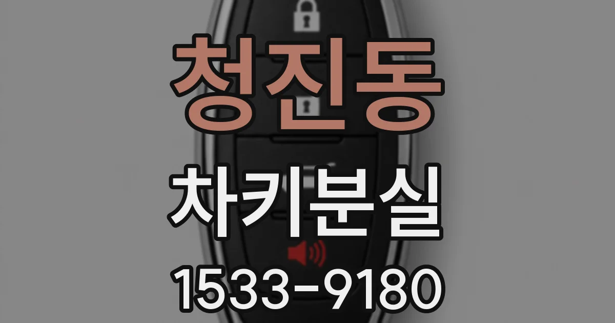 청진동 차키분실
