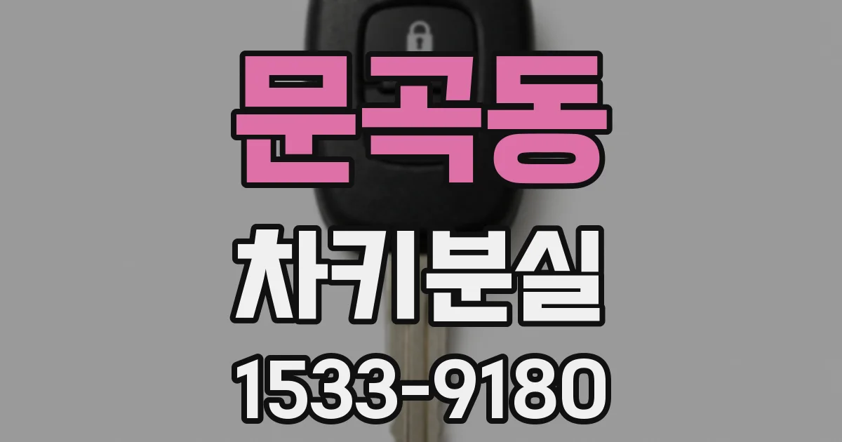 문곡동 차키분실