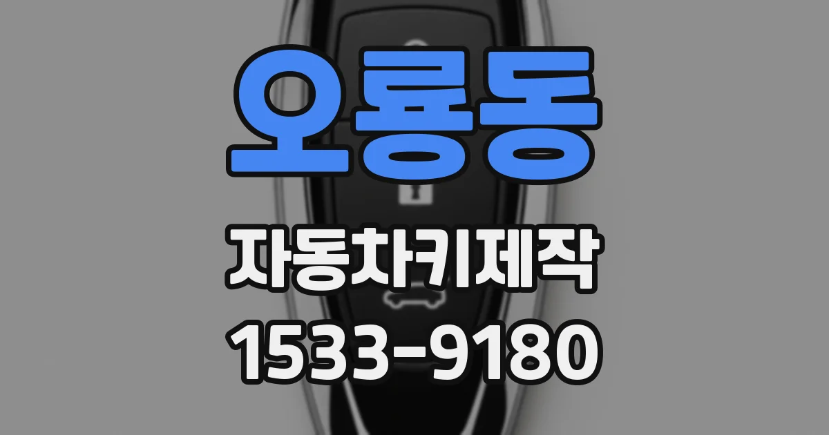 오룡동 자동차키제작
