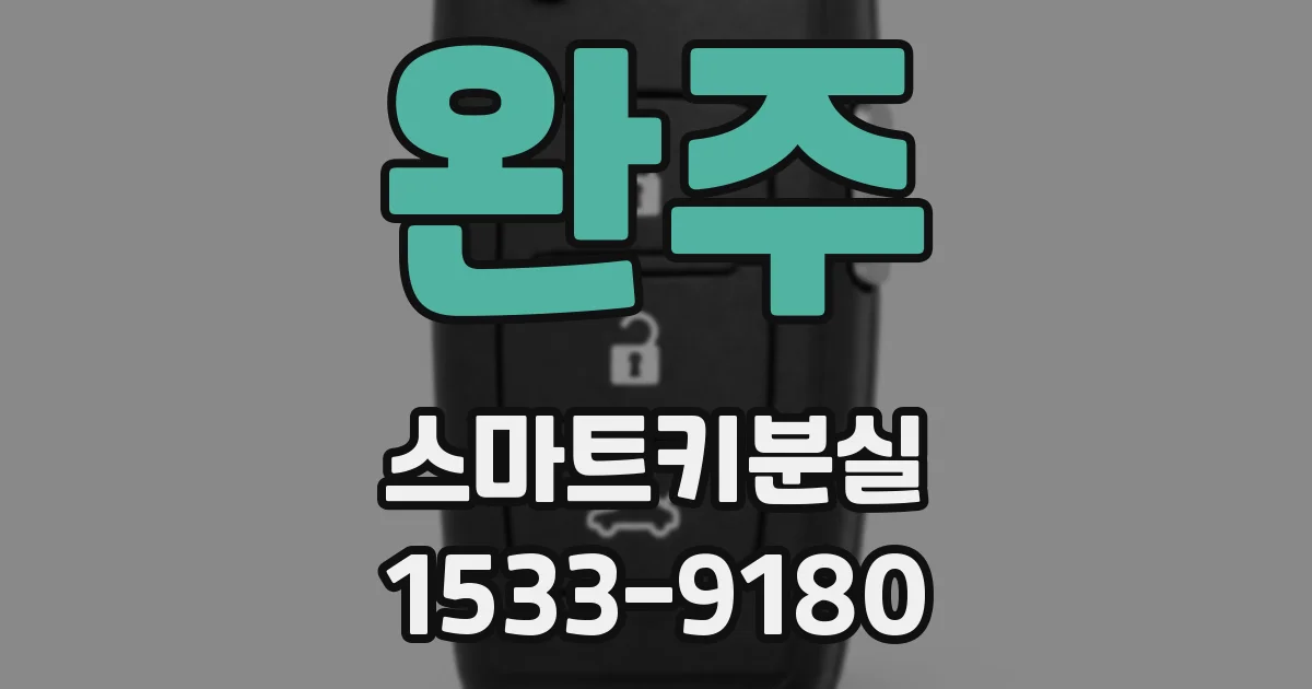 완주 스마트키분실