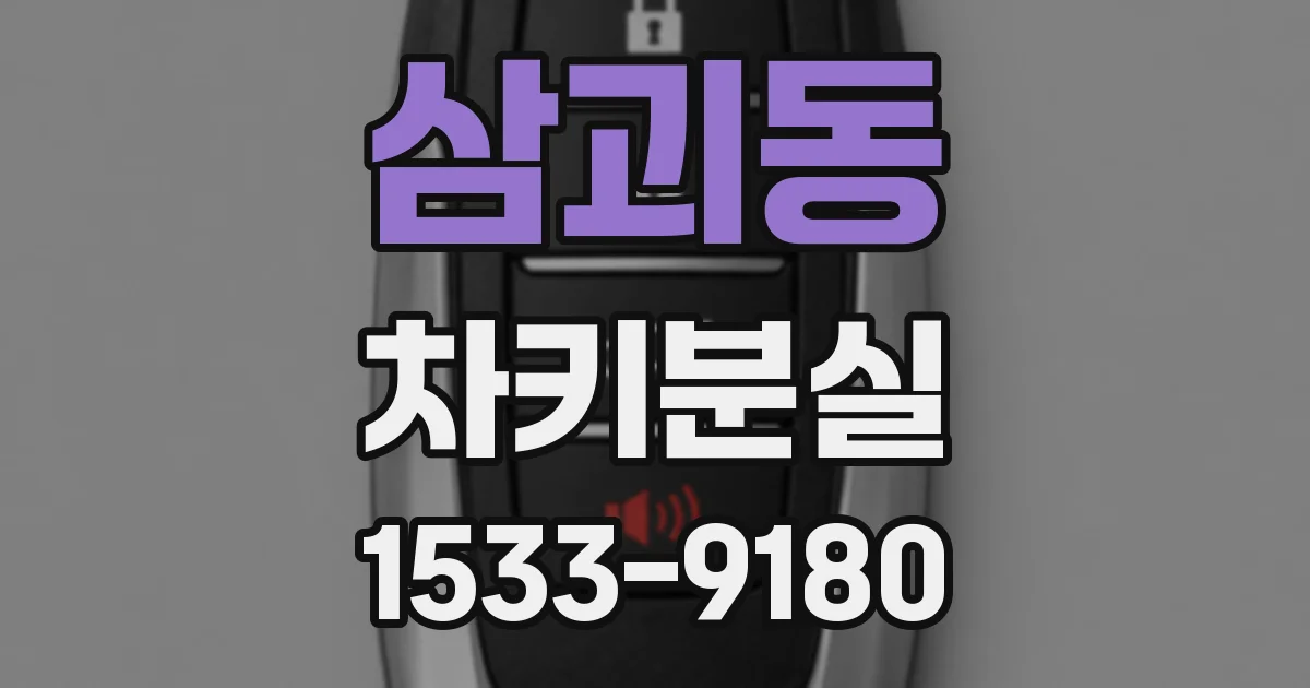 삼괴동 차키분실