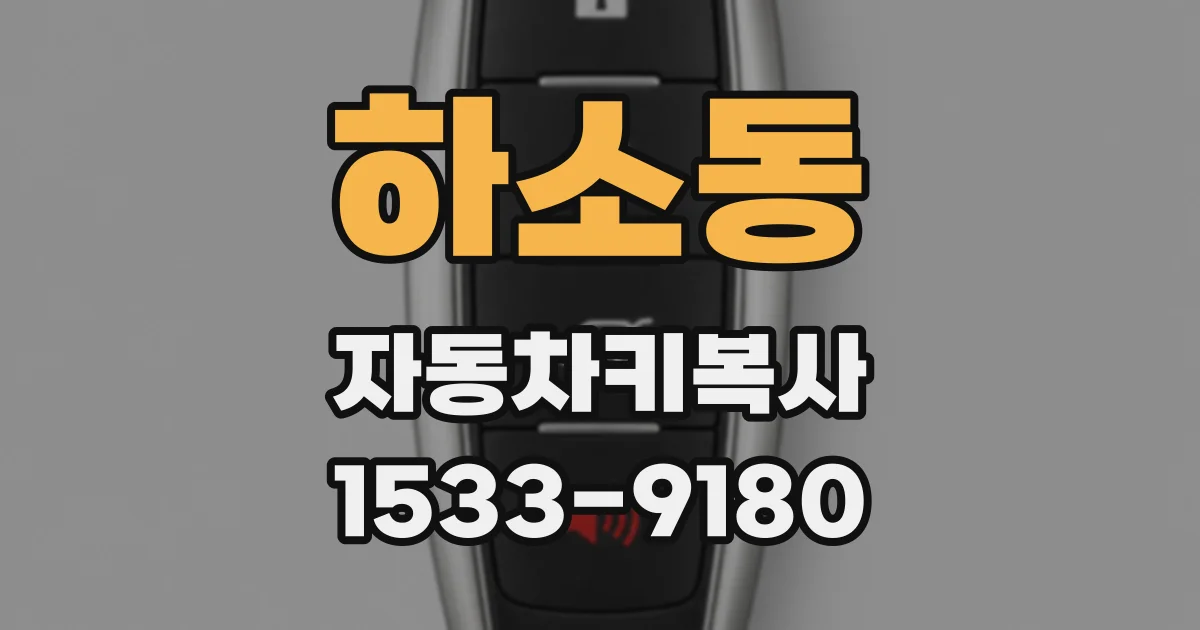 하소동 자동차키복사