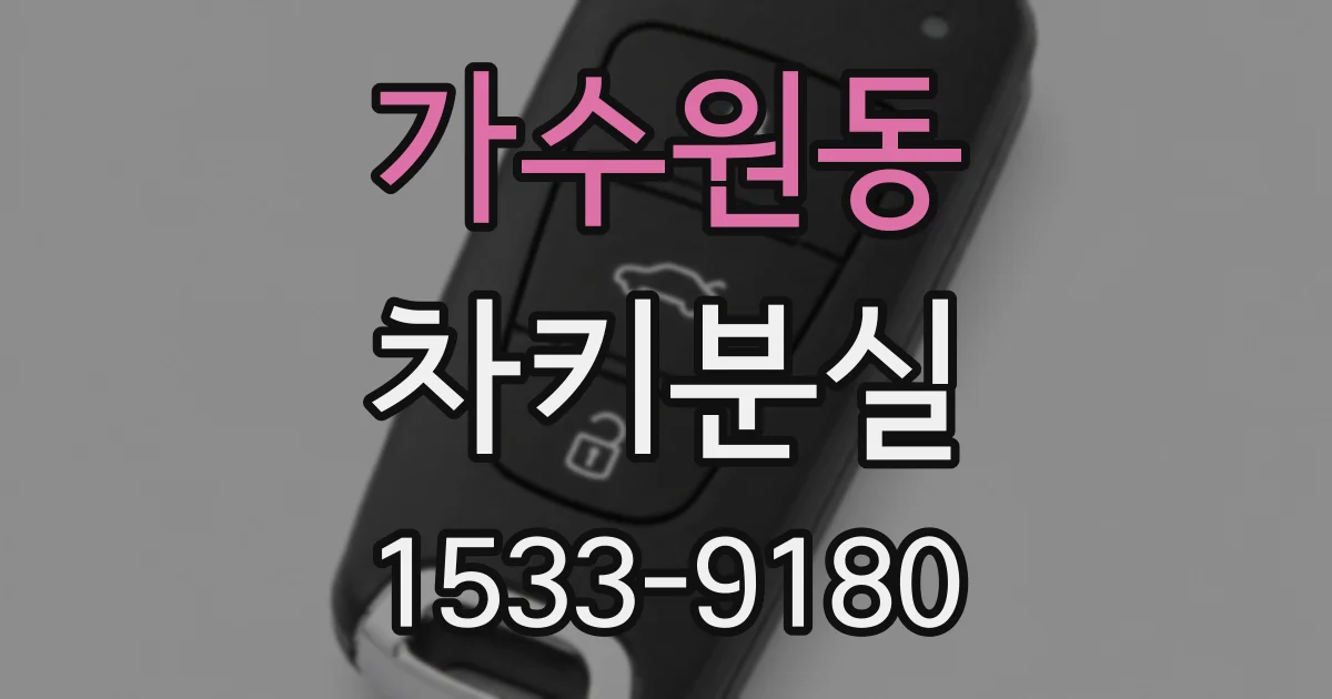 가수원동 차키분실