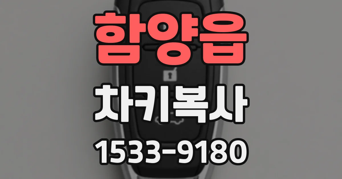 함양읍 차키복사