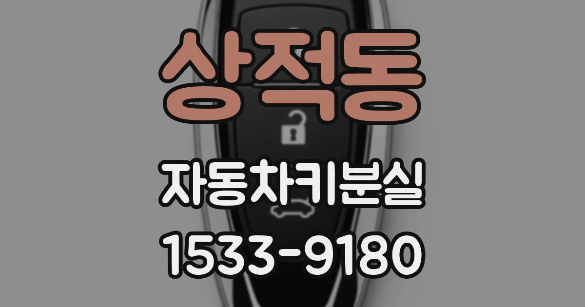 상적동 자동차키분실
