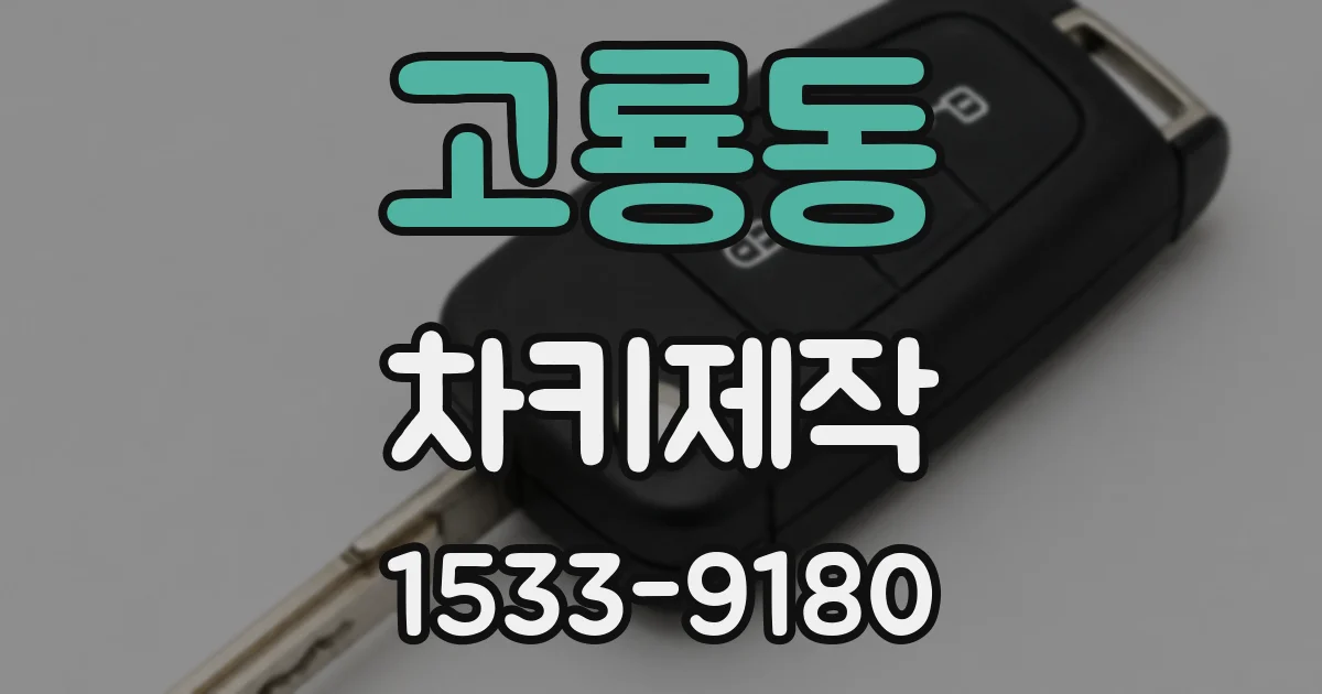 고룡동 차키제작