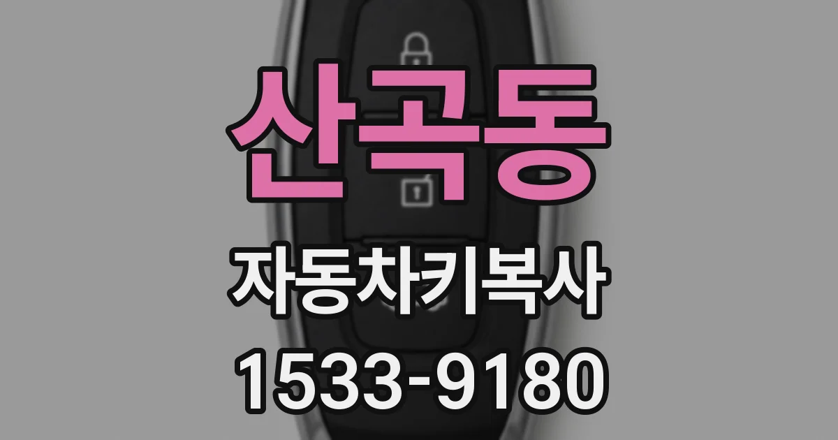 산곡동 자동차키복사