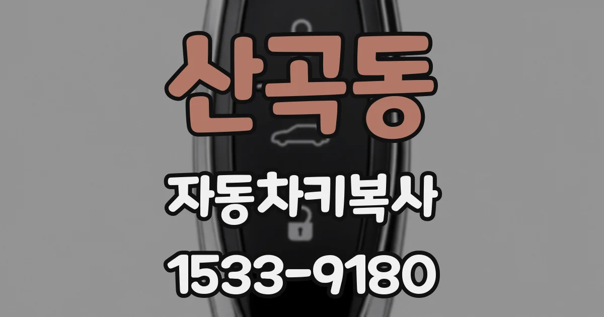 산곡동 자동차키복사