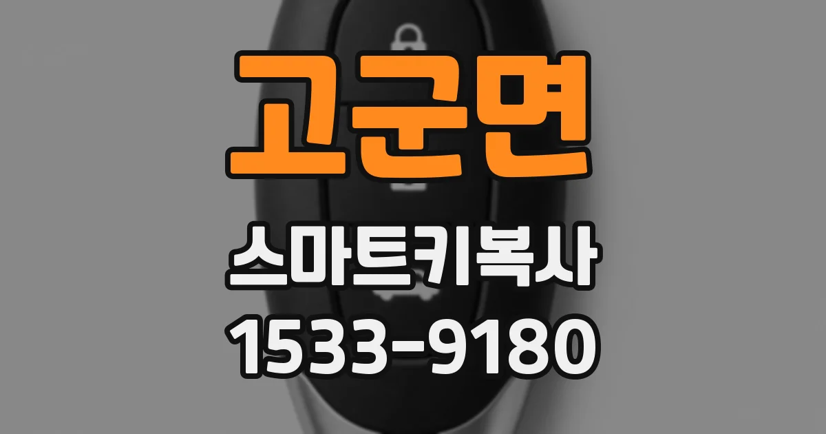 고군면 스마트키복사