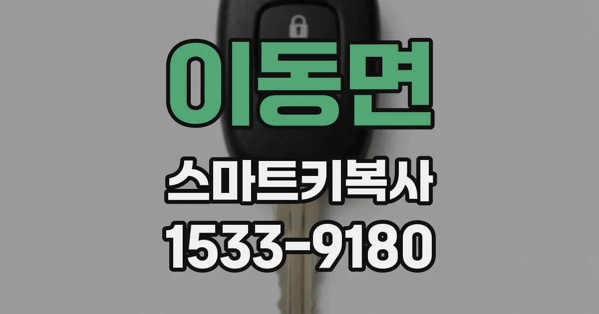 이동면 스마트키복사