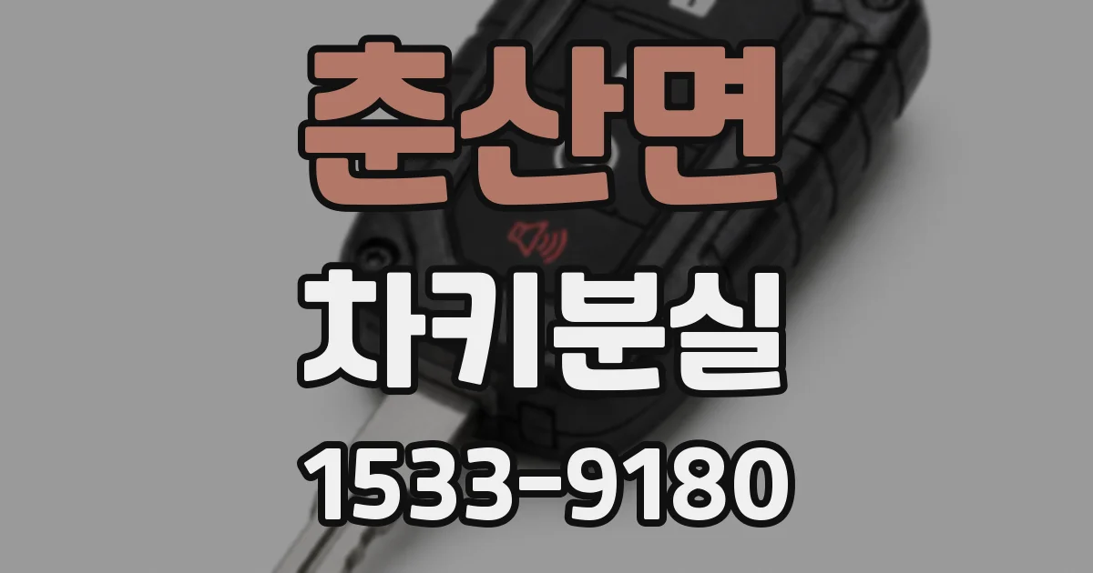 춘산면 차키분실