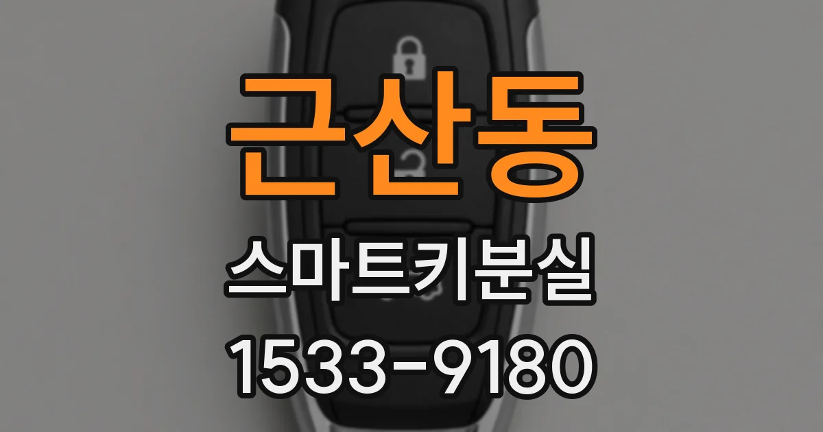 근산동 스마트키분실