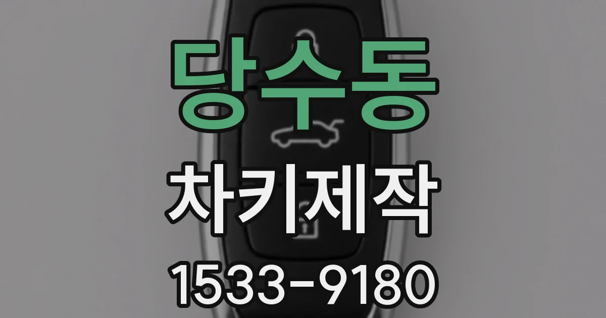 당수동 차키제작