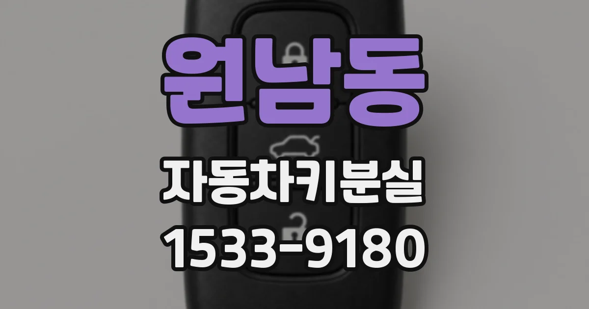 원남동 자동차키분실
