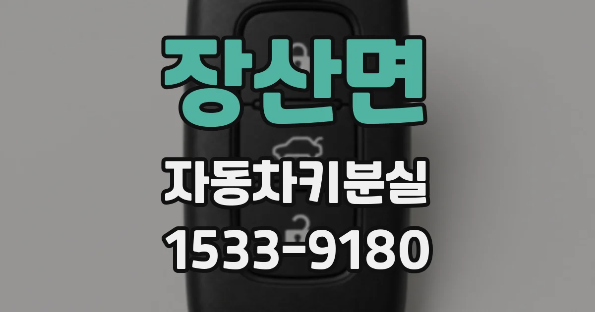 장산면 자동차키분실