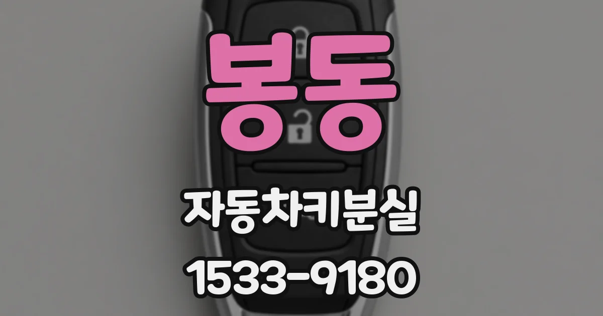 봉동 자동차키분실