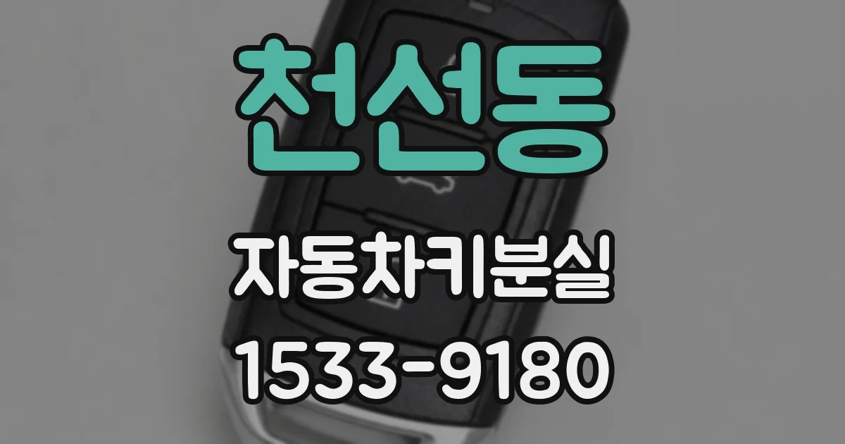 천선동 자동차키분실