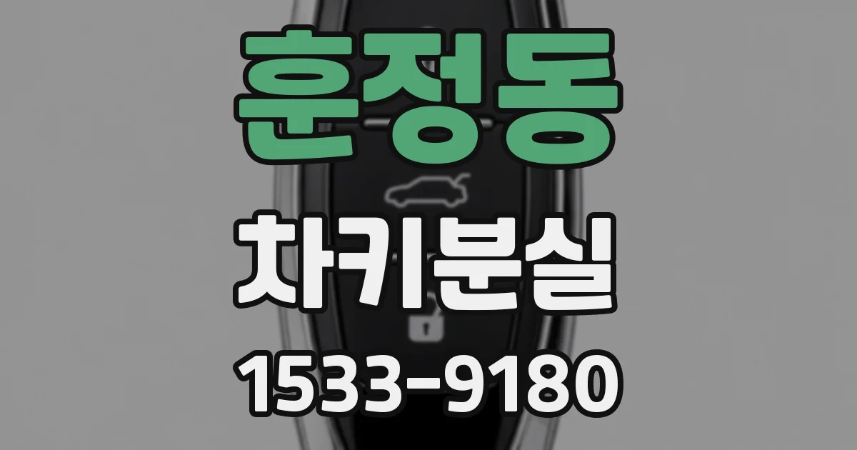 훈정동 차키분실