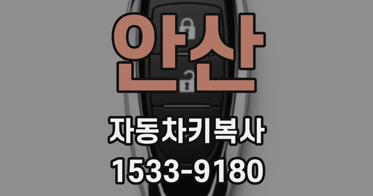 안산 자동차키복사
