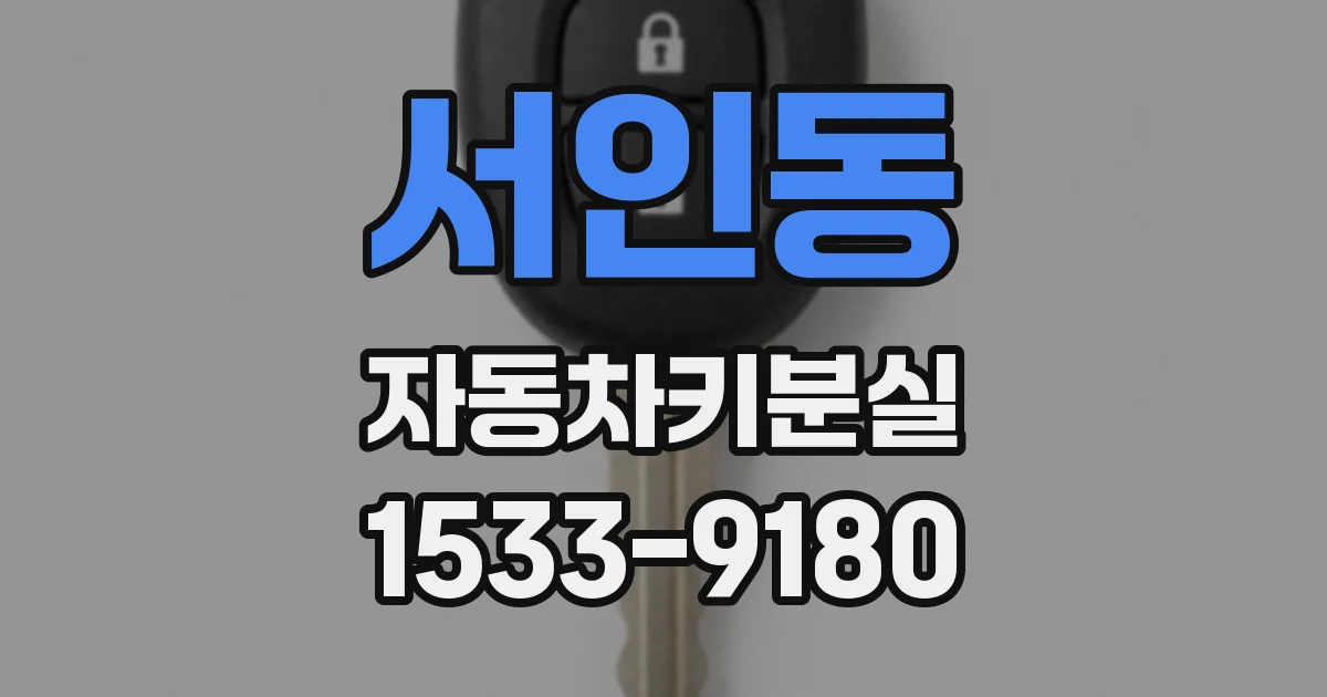 서인동 자동차키분실