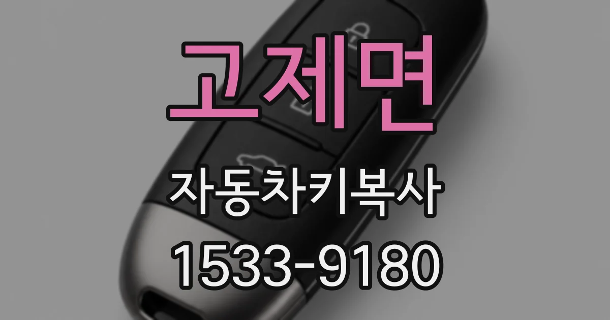 고제면 자동차키복사