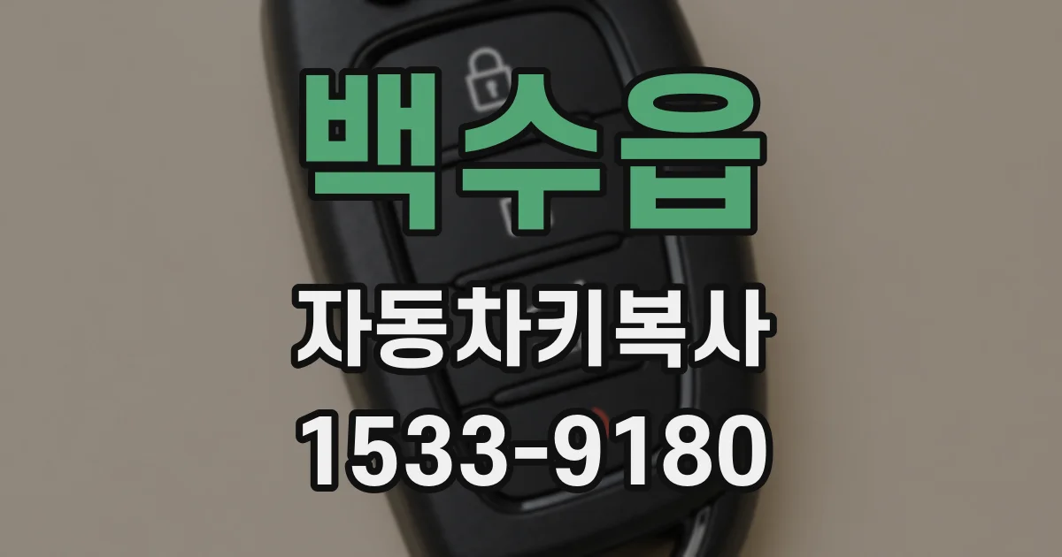 백수읍 자동차키복사