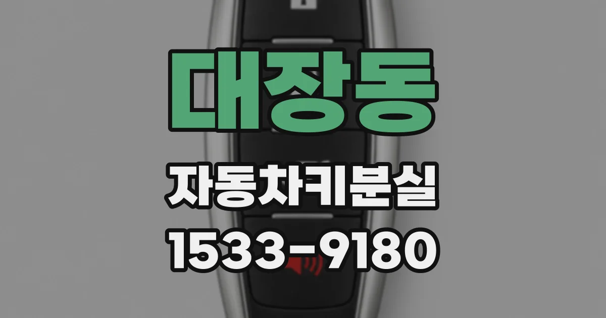 대장동 자동차키분실