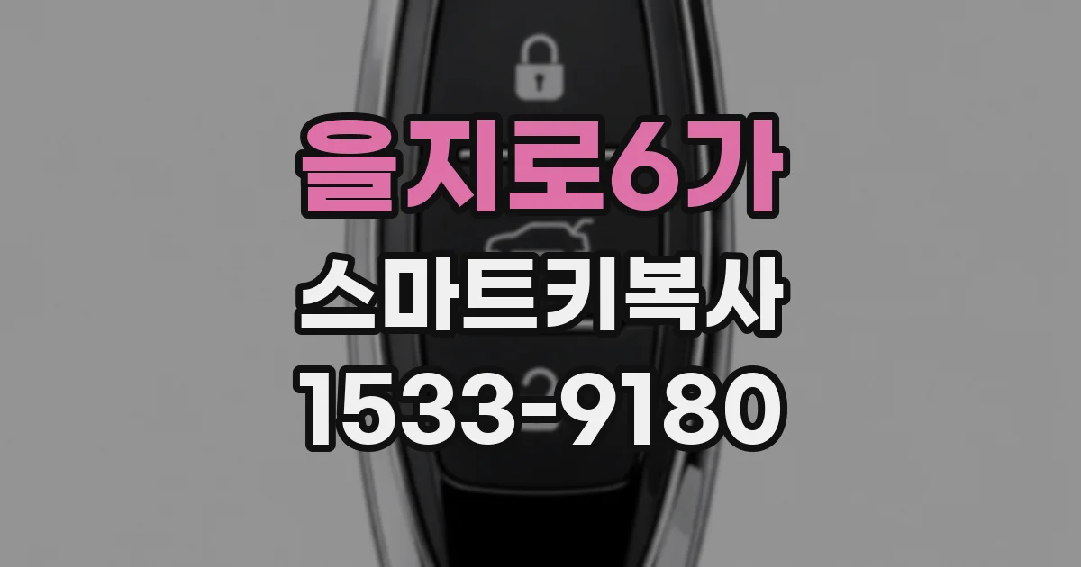 을지로6가 스마트키복사
