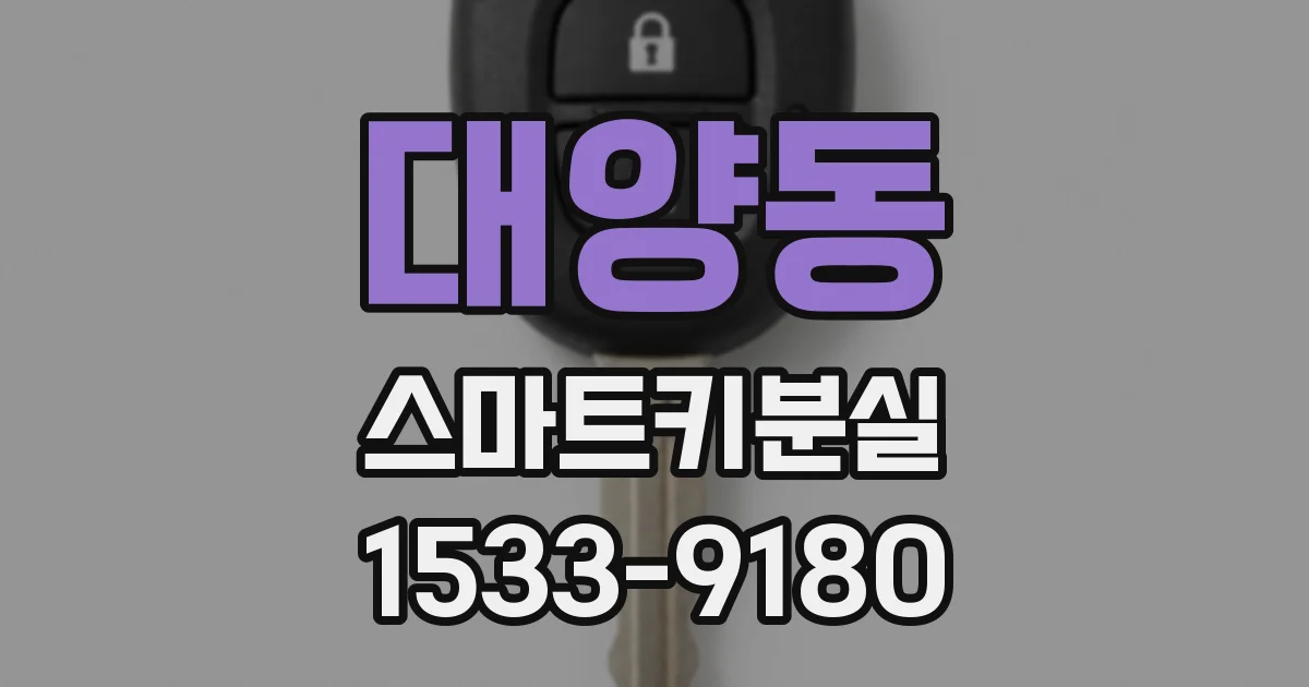 대양동 스마트키분실