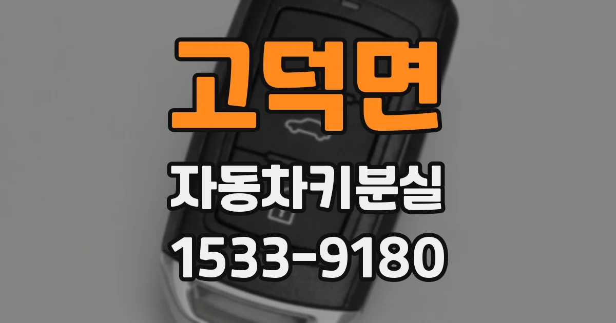 고덕면 자동차키분실
