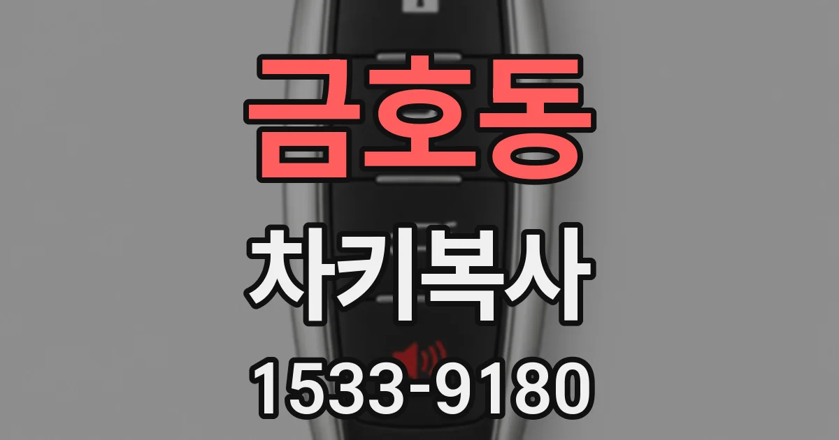 금호동 차키복사