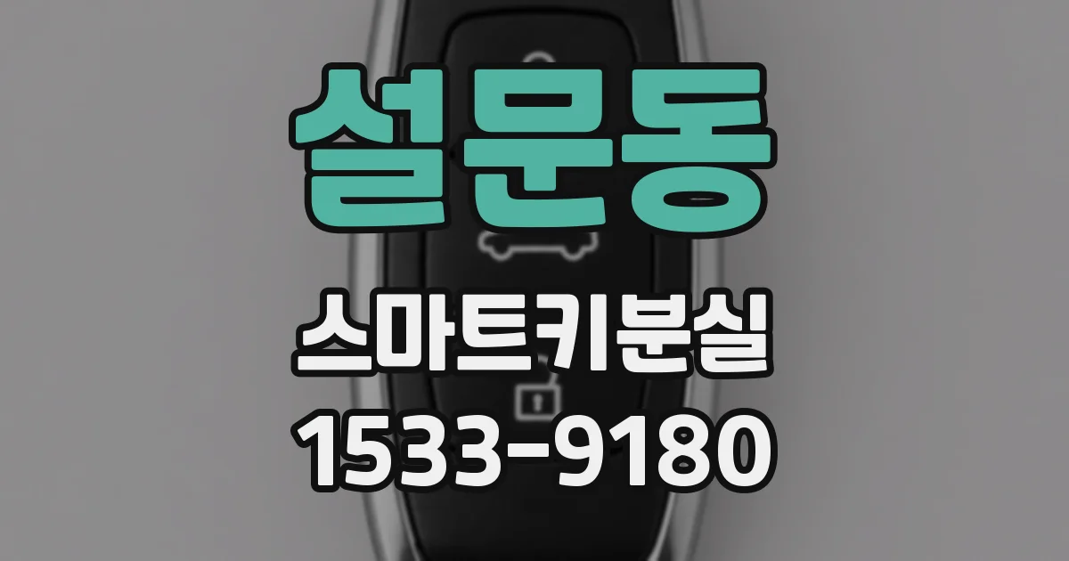 설문동 스마트키분실