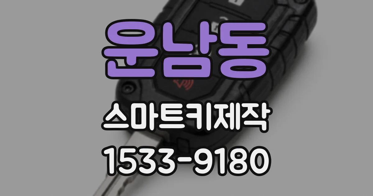 운남동 스마트키제작