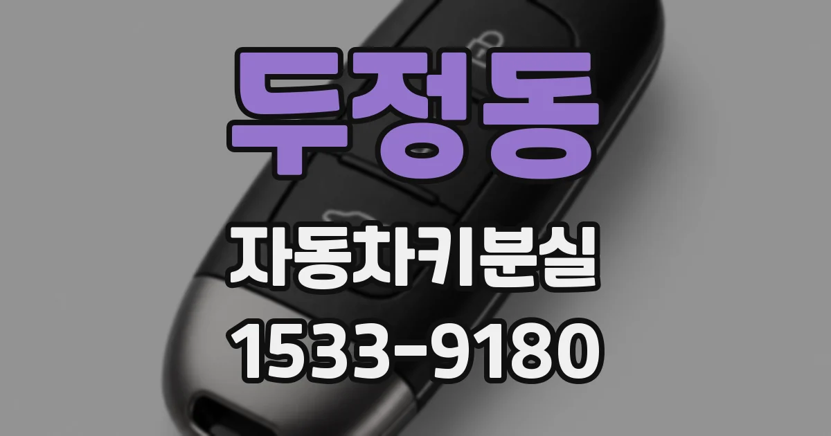 두정동 자동차키분실