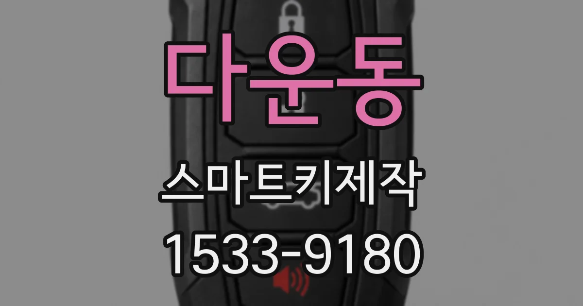 다운동 스마트키제작
