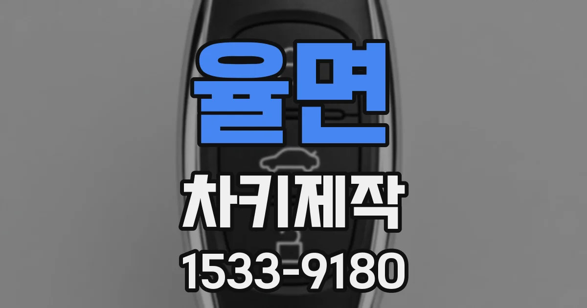 율면 차키제작