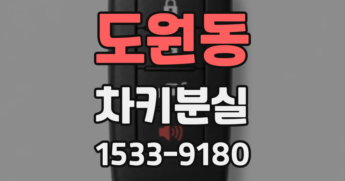 도원동 차키분실