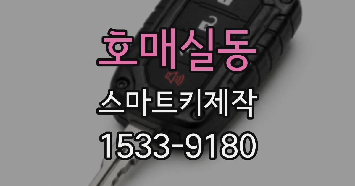 호매실동 스마트키제작