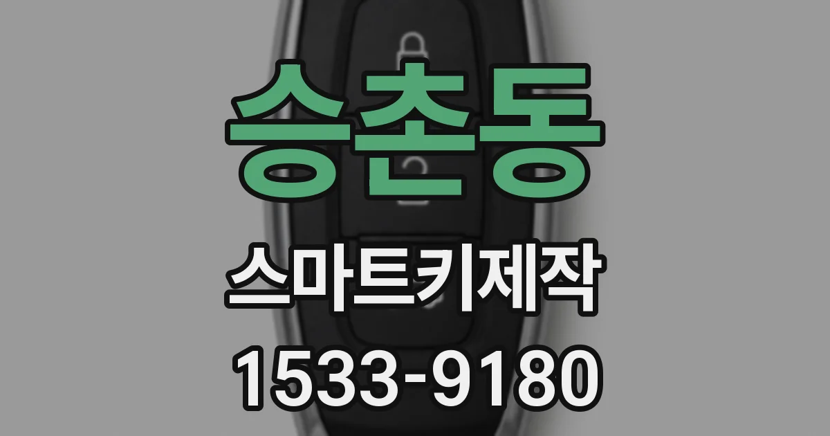 승촌동 스마트키제작