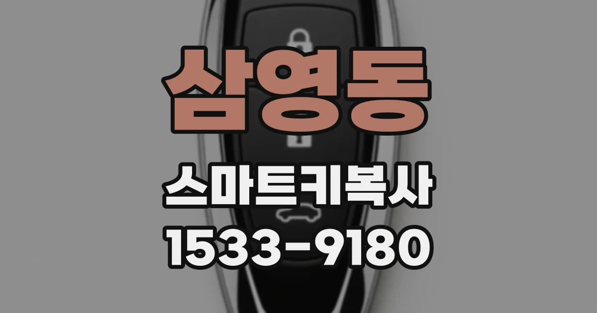 삼영동 스마트키복사
