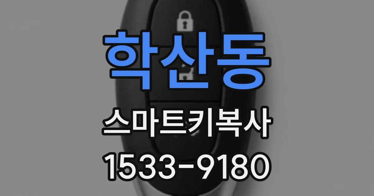 학산동 스마트키복사