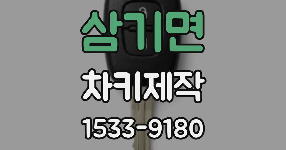 삼기면 차키제작
